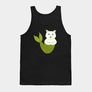 Mercat Purrmaid Merman Fish Cat Tank Top